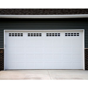 Porte de garage élégante aspect bois 16x8 - porte de garage en verre avec verre trempé et fonctionnement fluide - Product Image 3