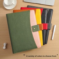 Carpeta de Cuero Multifuncional A4 para Gerentes, con Clip para Firmar Contratos de Venta, Organizador de Documentos, Logotipo Personalizado, Venta al Por Mayor de Fábrica