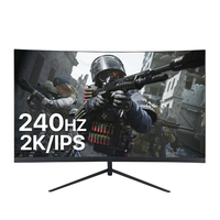 Monitor Gaming OEM 23.8 Inci 1ms Panel VA Tanpa Bingkai 100Hz 2800R Lengkung FHD 1920x1080 dengan Gamut Warna Luas Hitam