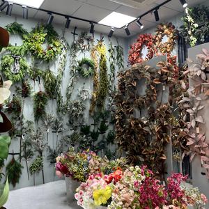 Plante artificielle en plastique d'extérieur résistante aux UV, fausses feuilles <span class=keywords><strong>de</strong></span> nandina violettes, plantes artificielles pour la décoration intérieure, esthétique, plantes artificielles d'automne - Product Image 5