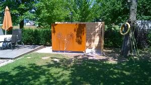 ที่มีคุณภาพสูงเป็นมิตรกับสิ่งแวดล้อมธรรมชาติสนิมสีส้มทนต่อสภาพดินฟ้าอากาศแผงรั้วเหล็กสนิมภายนอกปรับแต่งได้ - Product Image 3