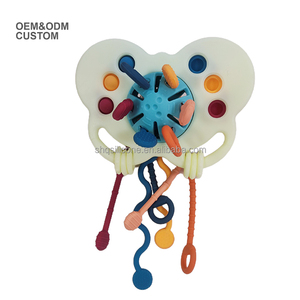 Giocattolo educativo in silicone dal design innovativo a forma di farfalla per bambini dai 2 ai 4 anni, giocattolo a corda che supporta lo sviluppo del cervello - Product Image 1