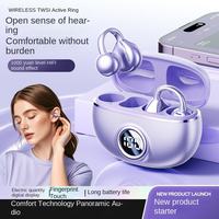 Headset Olahraga Nirkabel M97 Open Ear Terlaris, Daya Tahan Lama, Earphone Olahraga Jepit Telinga untuk Lari, Audifonos Tahan Lama