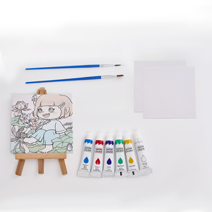 Mini kit de <span class=keywords><strong>peinture</strong></span> à l'aquarelle DIY adapté aux débutants et aux enfants, motifs de dessins animés, un excellent cadeau et décoration d'intérieur - Product Image 3