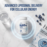 AegleWell Supplément Liposomal NAD 1000mg à Absorption Élevée pour l'Énergie Cellulaire, l'Âge Sain et le Soutien Cérébral - Meilleure Vente
