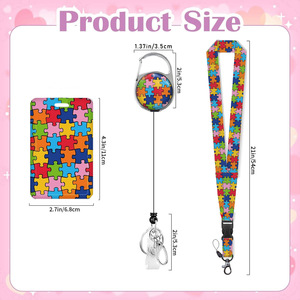 In-stock fun puzzle badge scrolls, bus cards, name tags, <b>ID</b> cards, exhibition work permits, <b>ID</b> cards, neck straps - Product Image 2