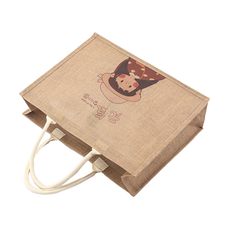 Eco Friendly Customized Logo Jute Bag Plain Burlap Bags Reusable Jute Shopping Tote Beach Bag
