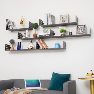 Kinno Hot Bán Bộ 3 Nổi Kệ Gỗ Rắn Công Nghiệp Treo Tường Thiết Kế Cho Trang Trí Nội Thất Cho Phòng Khách Sử Dụng - Product Image 1