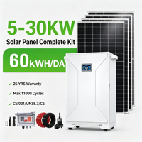 Kit complet de panneaux solaires 30KW 10KW 3KW 60kWh/jour, système de batterie domestique, contrôleur MPPT, batterie lithium-ion, modèle T30 SUPSRSAFE