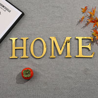 Autocollants en lettres dorées 3D en acrylique de petite taille pour la décoration de fête