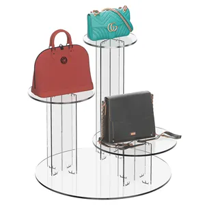 2023 Xinquan assemble Luggage perfume jewelry acrylic round detachable display rack stand riser