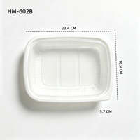 Boîte alimentaire transparente avec couvercle unique, contenants à emporter, micro-ondables, écologiques, boîte d'emballage en plastique transparent