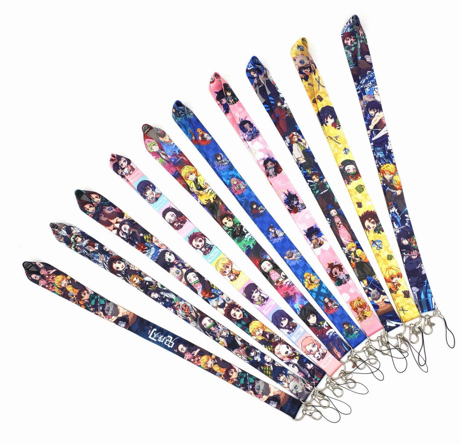 Hot Selling Creative Cool Cartoon Demon Hunter Lanyards Neck Strap Anti-Lost Card Holder Phone Case Lanyards Custom Wholesale