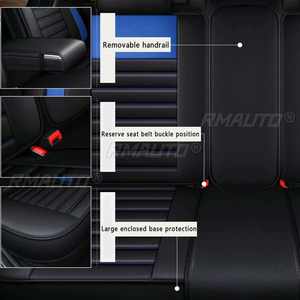 1/2PCS Housse de siège avant universelle de luxe en cuir PU, protection de coussin 5D, tapis antidérapant, imperméable pour Lada, Ford, BMW - Product Image 2