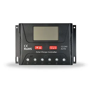 Proveedor de controlador de carga solar 30A 12V 24V Pantalla LCD automática Cargador solar Gel de litio AGM