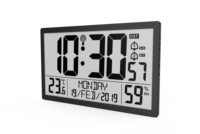 Großer Wecker LCD-Wand radio uhr Temperatur Luft feuchtigkeit anzeige Schlummer kalender 15'4 Digitale Wanduhr Großes Display