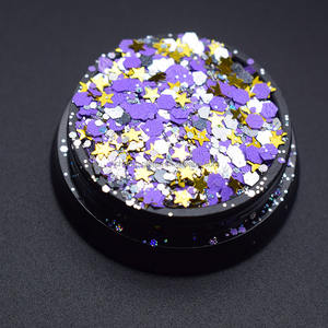 Mélange de paillettes mates épaisses hexagonales <span class=keywords><strong>rose</strong></span>, violet, jaune, effet néon, résistant aux solvants, pour résine, nail art et loisirs créatifs - Vente en gros usine - Product Image 4