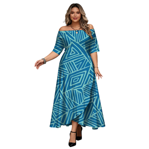 Nuovo <span class=keywords><strong>vestito</strong></span> estivo da <span class=keywords><strong>donna</strong></span> abbigliamento personalizzato <span class=keywords><strong>donna</strong></span> Plus Size abito lungo fino al pavimento con <span class=keywords><strong>maniche</strong></span> corte - Product Image 4