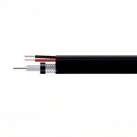 Cable Coaxial CCTV RG59+2C 48BC 300M con Conductor Sólido y Cable de Alimentación, Revestimiento de PVC LSZH, 75 OH, Lámina/Trenzado de MG-Al, OEM/ODM