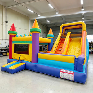 Château gonflable commercial Wanyun, structure gonflable 7x5m, capacité 500kg, certifié CE, location pour fêtes d'enfants, PVC extérieur - Product Image 1