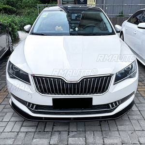 Kit de carrocería con alerón difusor y protector de parachoques delantero negro brillante para Skoda Superb B8 2016 2017 2018 Modificación exterior - Product Image 4