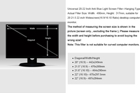 Abnehmbarer 32 " - 55" TV-Displays chutz, der auf Acryl-Anti-Blaulicht-Filter-Blendschutz-Augenschutz folie hängt