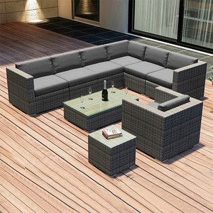 Meubles <span class=keywords><strong>de</strong></span> <span class=keywords><strong>jardin</strong></span> modernes OEM, ensemble canapé d'extérieur en forme <span class=keywords><strong>de</strong></span> L, canapés <span class=keywords><strong>de</strong></span> <span class=keywords><strong>jardin</strong></span> en rotin pour le <span class=keywords><strong>salon</strong></span> - Product Image 3