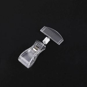 Custom FA03 Supermarket Clear Eco-friendly ABS Plastic Sign Holder <b>Clip</b> Pop Display Data Strip Pusher 10kg Capacity Durable - Product Image 3
