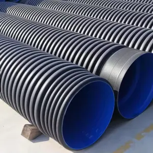 HDPE Material Double-Wall Corrugated Pipe SN8 200MM 300MM 400MM 500MM 800MM 1000MM for Drainage System