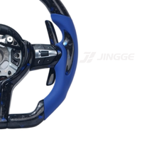 Volant en fibre de carbone forgé LED pour BMW F30 F10 F80 M3 M4, volant personnalisé en cuir M Performance avec affichage de course
