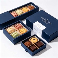 Boîte de biscuits au chocolat faits main de luxe, impression personnalisée sur papier kraft, boîtes cadeaux pour la Saint-Valentin, bonbons sucrés, dattes