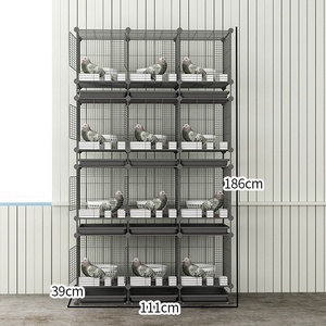 Kuşlar papağan üreme kafesleri uçuş kafesi Metal büyük pet ev kuşlar için istiflenebilir kuş kafesi Parakeets - Product Image 5