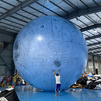 Boule lunaire gonflable géante soufflée à l'air avec lumière LED