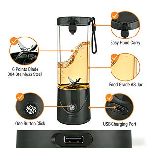 Wholesale Blender Factory Kitchen Appliances 550ml USB Cordless Electric Portable Mixer Push <b>Button</b> Control Ice Crush - Product Image 2