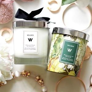 Vente en gros de bocal en verre de luxe pour la décoration intérieure personnalisée avec couvercle en métal, bougies parfumées en cire de soja, coffret cadeau de parfum de maison pour Noël - Product Image 1