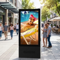 Kiosco Táctil para Exteriores con Pantalla LCD de Alta Luminosidad, Legible Bajo la Luz Solar, Resistente al Agua IP65, Señalización Digital para Calles Centrales y Atracciones Turísticas