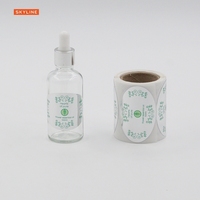 Étiquettes adhésives personnalisées, rouleau autocollant pour produits cosmétiques professionnels, pot blanc, pièces