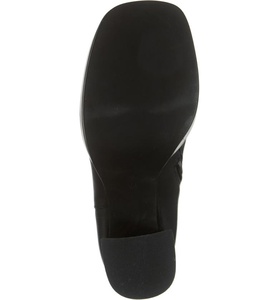 Stivaletti Chelsea alla caviglia da donna neri autunnali per stivaletti con tacco <span class=keywords><strong>in</strong></span> vera <span class=keywords><strong>pelle</strong></span> con tacco alto quadrato spesso - Product Image 2