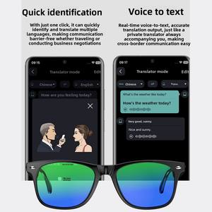 Lunettes Intelligentes de Luxe pour Hommes Anti-lumière Bleue Anti-UV Assistant Vocal IA Style Designer Télécommandé En Stock Obturateur à Distance - Product Image 1