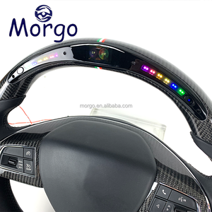 อุปกรณ์ตกแต่งรถยนต์สำหรับมาเซราติ <span class=keywords><strong>พวงมาลัย</strong></span>คาร์บอนไฟเบอร์พร้อมจอแสดงผล LED RPM แบบกำหนดเองสำหรับมาเซราติ จิบลิ เลวานเต้ จีที ปี 2007-2015 - Product Image 5