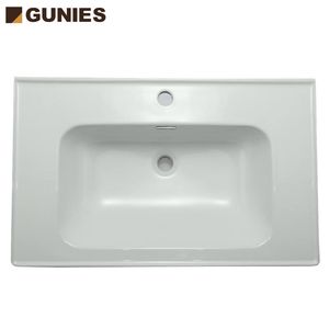 Lavabo de comptoir en céramique haut de gamme de style européen et américain, design moderne avec égouttoir, très vendu - Product Image 2