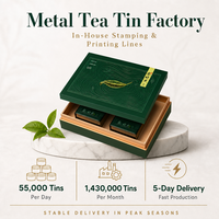 Boîte cadeau rigide personnalisée pour thé avec insert divisé et deux boîtes à thé pour cadeaux d'entreprise, emballage de thé sur mesure