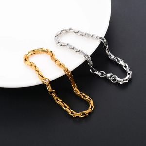 Bracelets de couple classiques en acier inoxydable 4,2 mm, maillons faits à la main, style punk, bracelet lourd, ne se décolore pas, bijoux hip-hop pour hommes et femmes - Product Image 1
