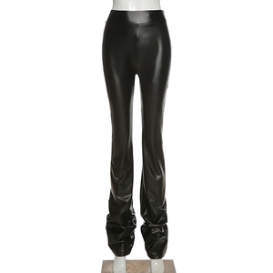 <span class=keywords><strong>Pantaloni</strong></span> da donna in finta pelle PU, <span class=keywords><strong>pantaloni</strong></span> <span class=keywords><strong>stretti</strong></span> in pelle per donna - Product Image 4