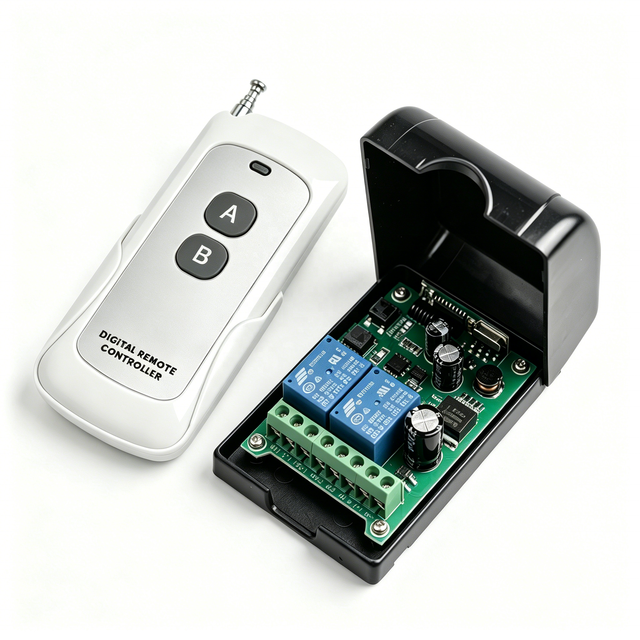 DC12V 24V 36V 48V 433Mhz 1000M RF Wireless Remote Control Switch Relay 2CH Multifunction Receiver Garage Curtain Motor LED Light
