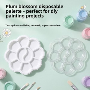 <span class=keywords><strong>Palette</strong></span> <span class=keywords><strong>de</strong></span> <span class=keywords><strong>peinture</strong></span> transparente pour enfants, motif fleur <span class=keywords><strong>de</strong></span> prunier, <span class=keywords><strong>palette</strong></span> en plastique, <span class=keywords><strong>palette</strong></span> <span class=keywords><strong>de</strong></span> <span class=keywords><strong>peinture</strong></span> acrylique et gouache, vente en gros - Product Image 1