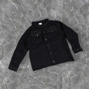 Chaqueta de Lona de Algodón con Remaches Personalizada Estilo Streetwear Vintage para Hombre - Product Image 4