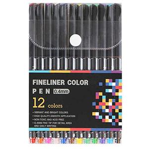 0.4Mm Art Drawing Writing Fineliner Pen Custom Design 12 24 48 60 100 Colors Graphic Promotional <b>Gift</b> Use - Product Image 1