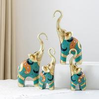 Nouvelle sculpture d'éléphant en résine réaliste peinte à la main, style Feng Shui européen, personnalisable, décoration de salon, décoration de bureau, décoration de la maison, XIBIAO