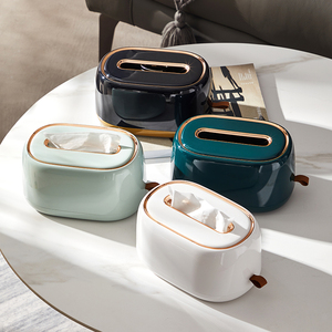 Boîte à mouchoirs murale avec ressort intégré, sans perçage, adhésive, double usage pour comptoir, porte-serviettes pour la maison et la salle de bain - Product Image 1